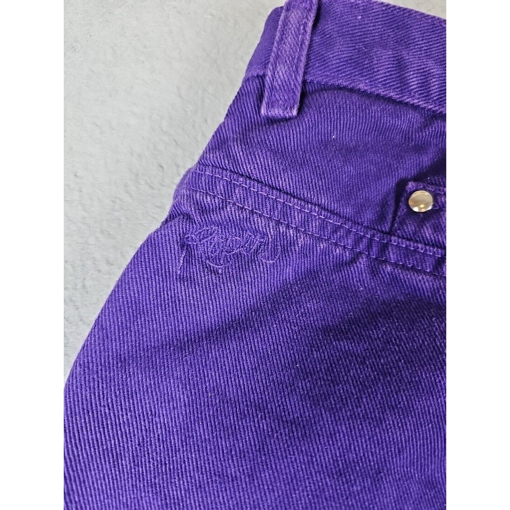 Roper Women's 13/14 28x29 Western Bareback Jeans Purple High Rise Mom Cowgirl - Picture 12 of 15
